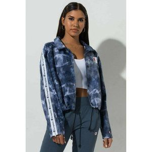 Champion Coaches Jacket Indigo "Demin Logo" Women S and M NWT